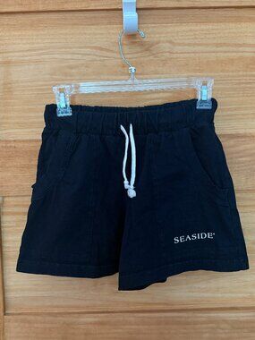 The SEASIDE Style Navy 100% Cotton Pull On Beachy Coastal Drawstring Shorts XS